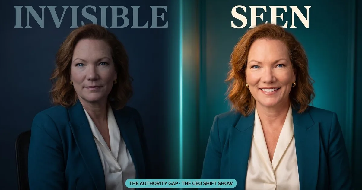 Carol Surbey on the cover of The CEO Shift Show episode The Authority Gap